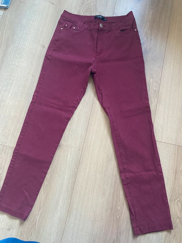 Pantalon slim taille 42 avec élasthane - photo numéro 3