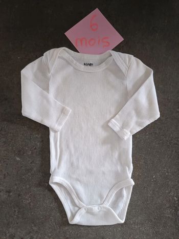 Body blanc côtelé 6 mois