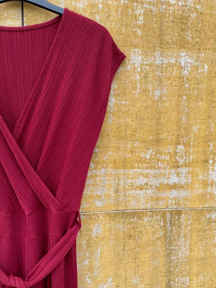 Combinaison côtelée bordeaux - photo numéro 3