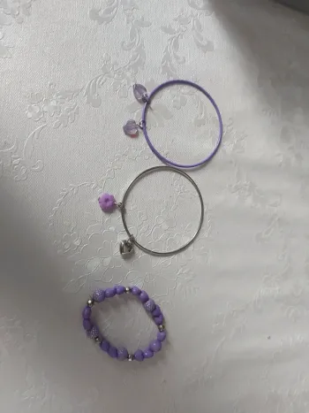 Lot 3 bracelets violets