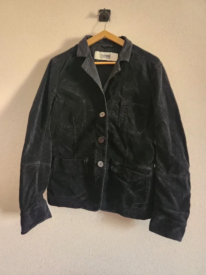 Veste blazer en velours noire taille L Closed