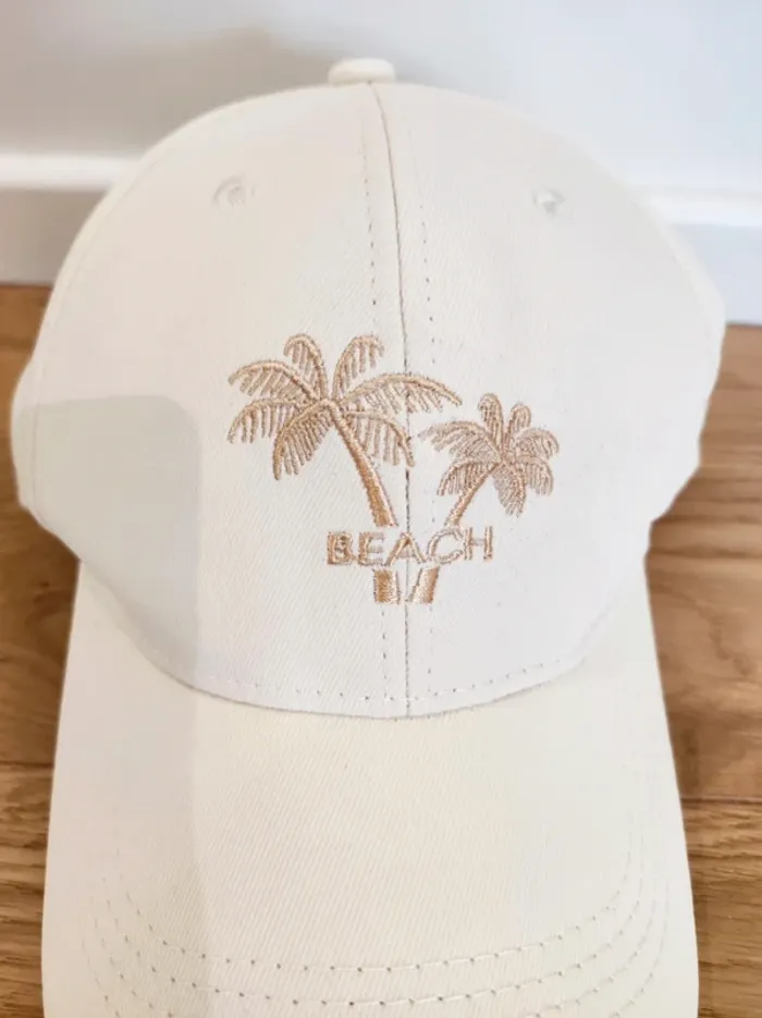 Casquette beige écru "beach" - Neuve - T.57 - photo numéro 2