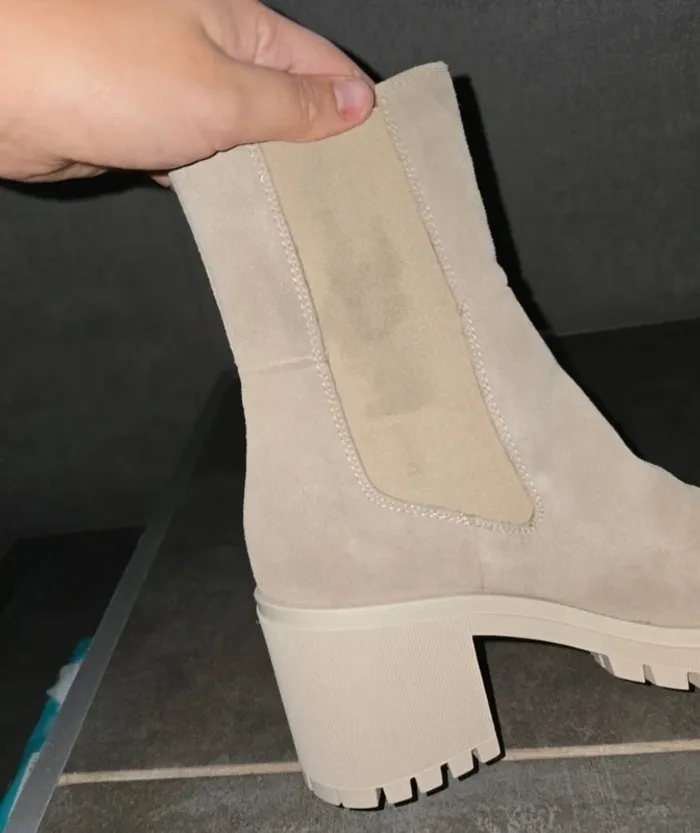 Bottine en daim beige - photo numéro 3