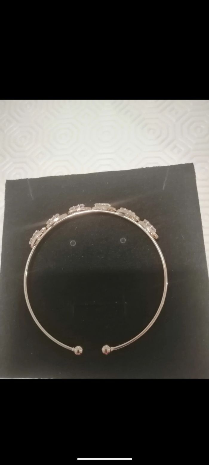 Beau bracelet Gioyes en plaqué or 24 carats sertis de zirconiums. - photo numéro 7