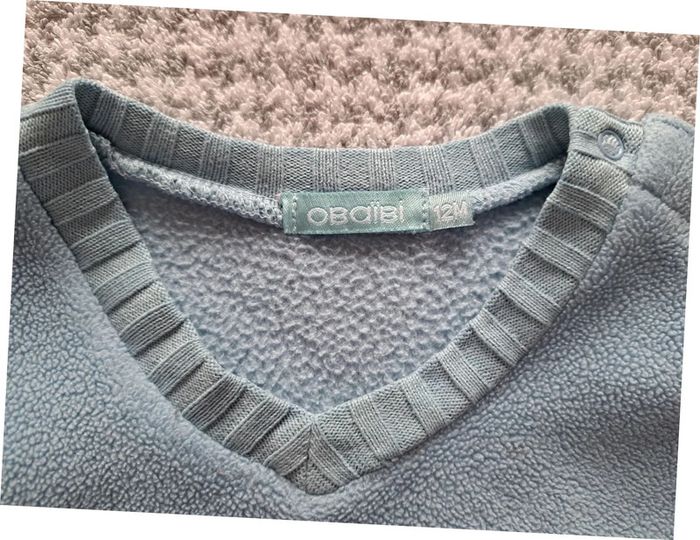 Pull sans manche chaud obaibi bleu 12 mois - photo numéro 2