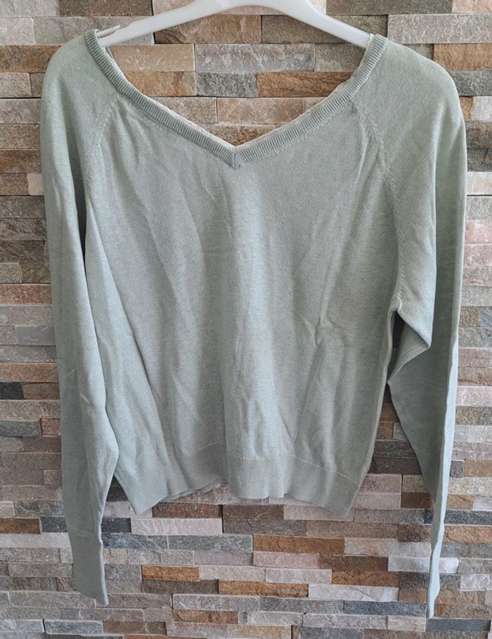 Pull vert d'eau Zara taille 36 - photo numéro 4