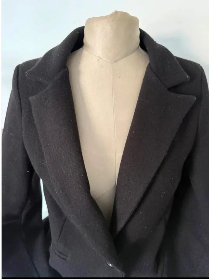 Manteau noir cintré Adilynn - Taille S - photo numéro 3