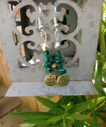 Boucles d'oreilles malachite