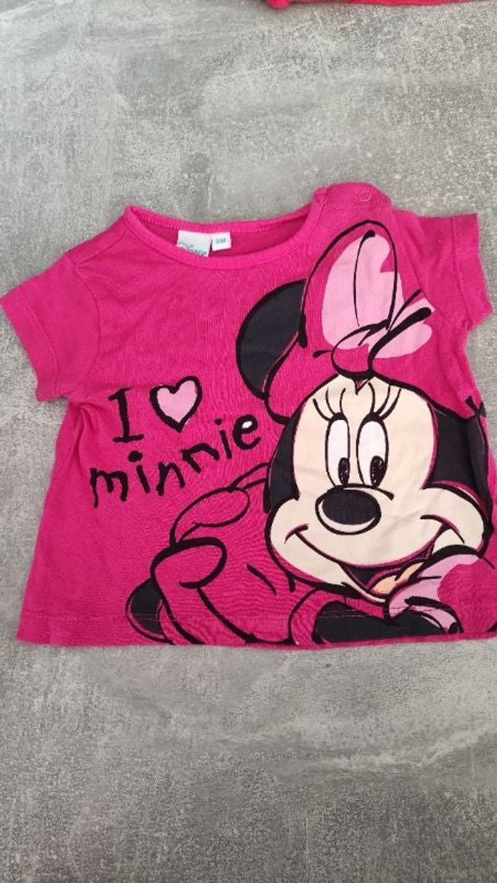 Tee-shirt manches courtes bébé fille 3 mois minnie