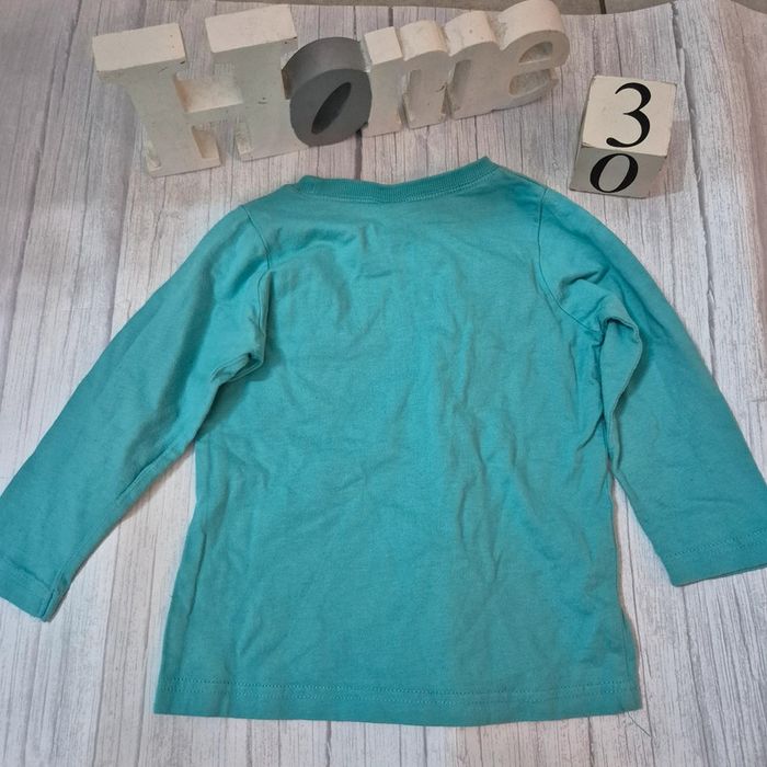 T shirt manche longue turquoise  tape à  l œil  3ans - photo numéro 5