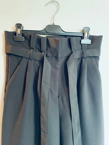 Pantalon noir léger taille haute été
