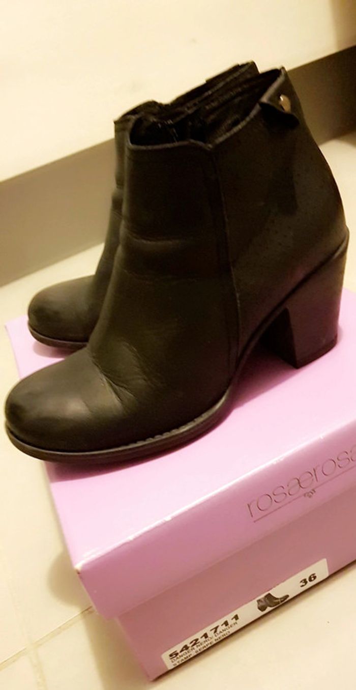 Bottines en cuir pointure 36 - photo numéro 5