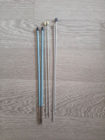 Lot de 3 paires d'aiguilles à tricoter 