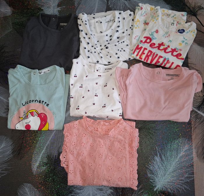 Lot 7 tee shirts manches longues