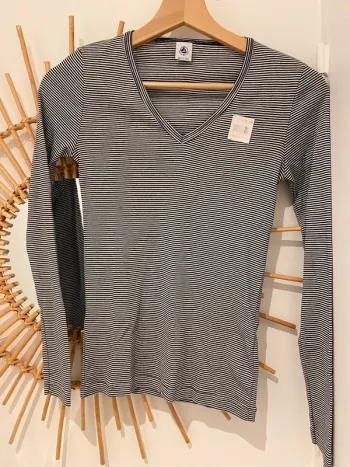 T-shirt marinière neuf Petit Bateau