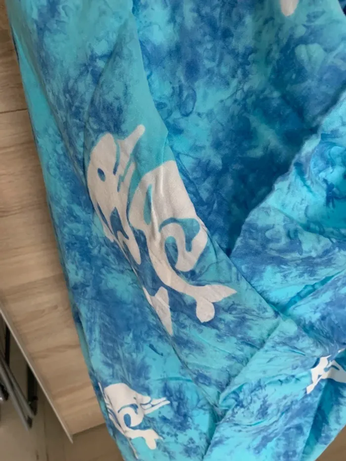 Paréo bleu turquoise dauphins - photo numéro 3