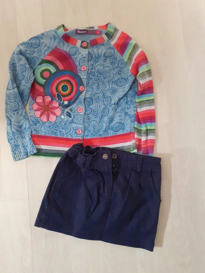 Jupe et gilet 4 ans