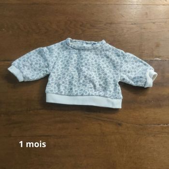 Sweat léger bébé fille 1 mois