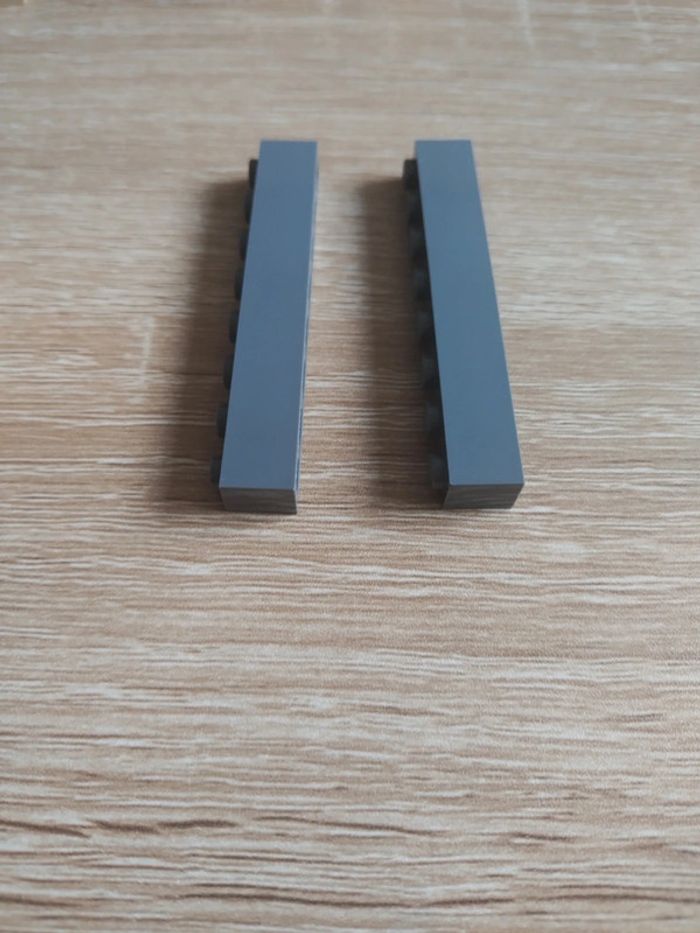 Lego 1x8 gris foncé lot de 2 - photo numéro 3