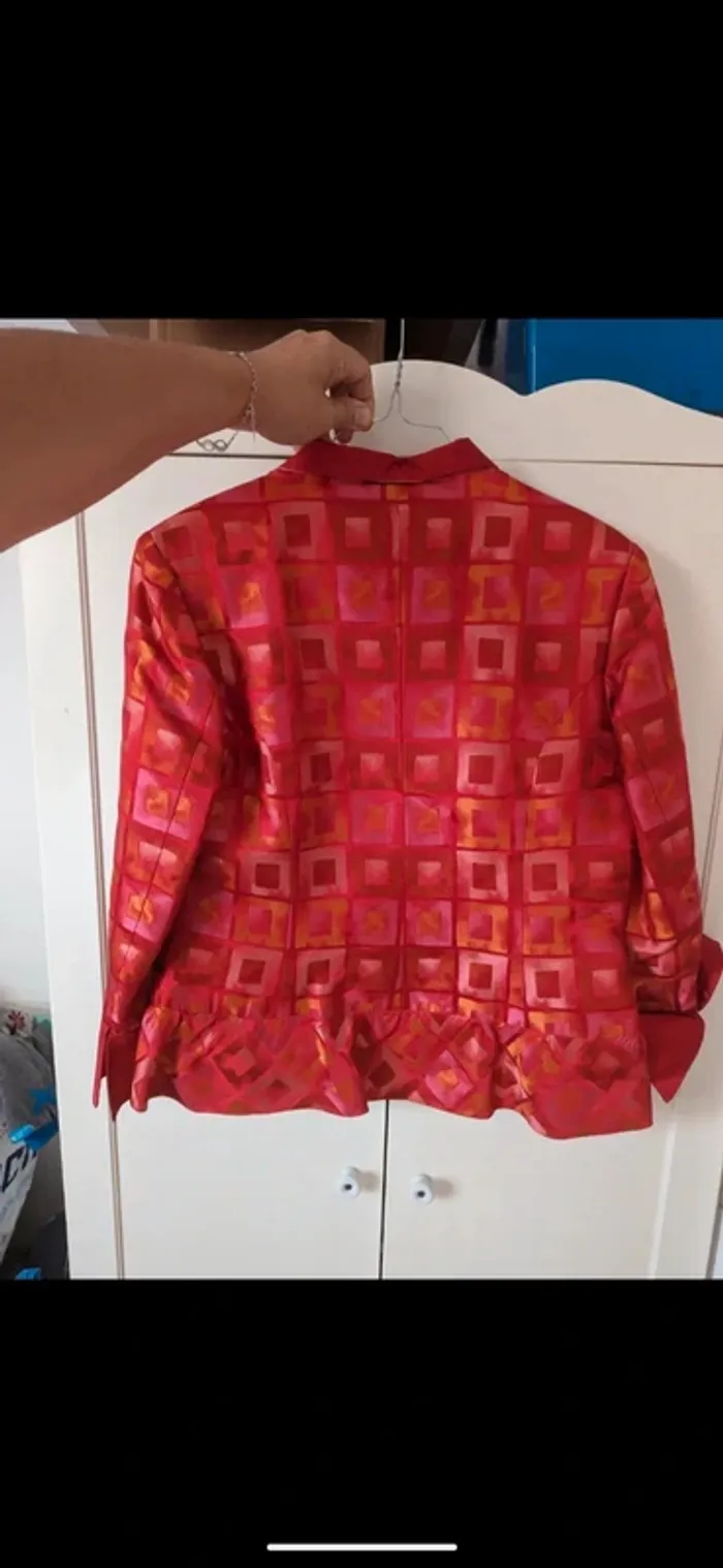 Tailleur blazer et jupe sirène rouge Clairmodel taille 44 - photo numéro 4