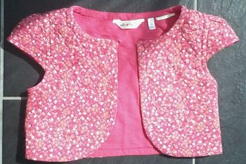 Gilet sans manches fleuri fille 3 ans