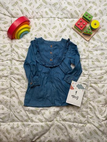 robe manches longues en jean léger 9/12 mois primark