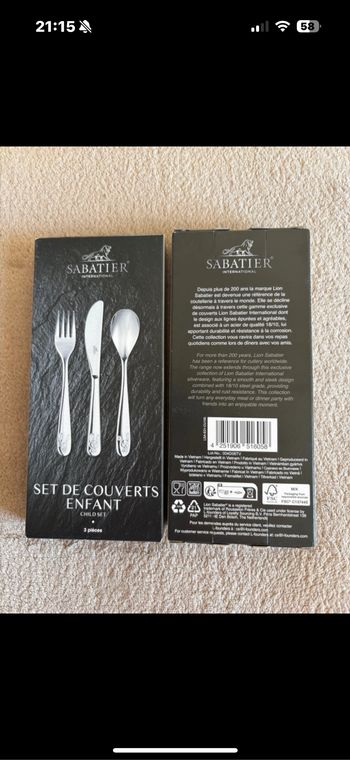 Set de couverts enfant Sabatier