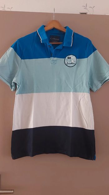 Polo homme taille L dégradé de bleu