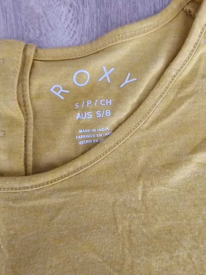 TEE shirt jaune femme s Roxy - photo numéro 3