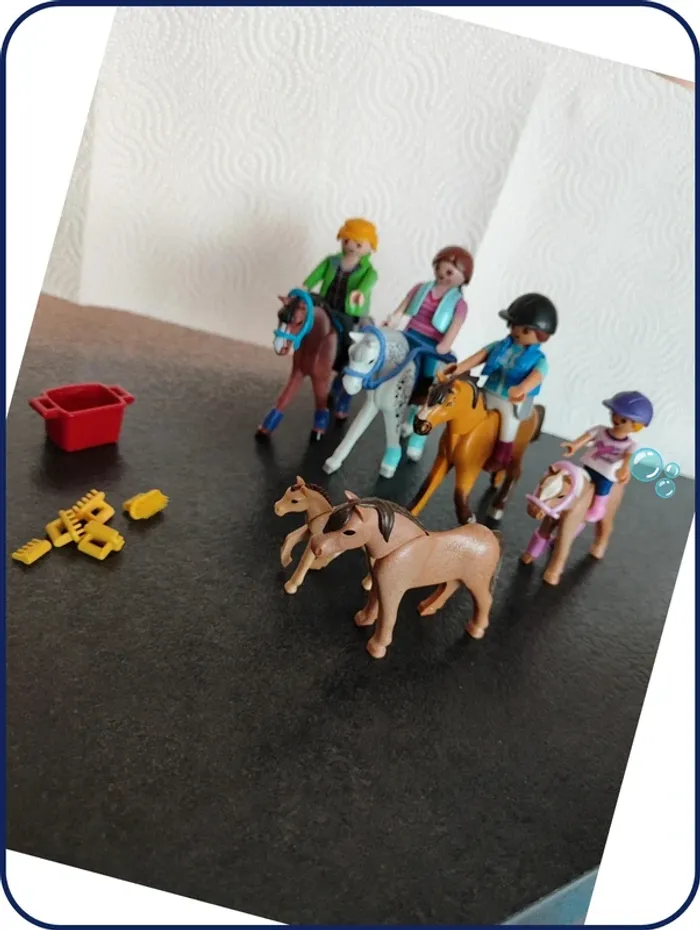 Lot chevaux et cavalier playmobil