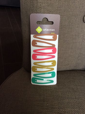 Lot 8 pinces cheveux barrettes clic clac Monoprix Sélection Neuves