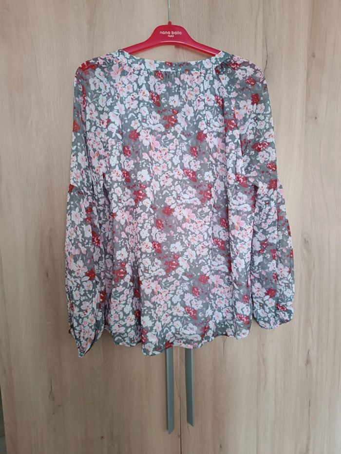 Blouse fleurie femme taille M - photo numéro 6