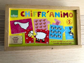 Chiffres en animaux (jeu en bois)