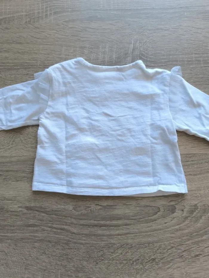 Haut manches longues fleuri 9 mois tex - photo numéro 3