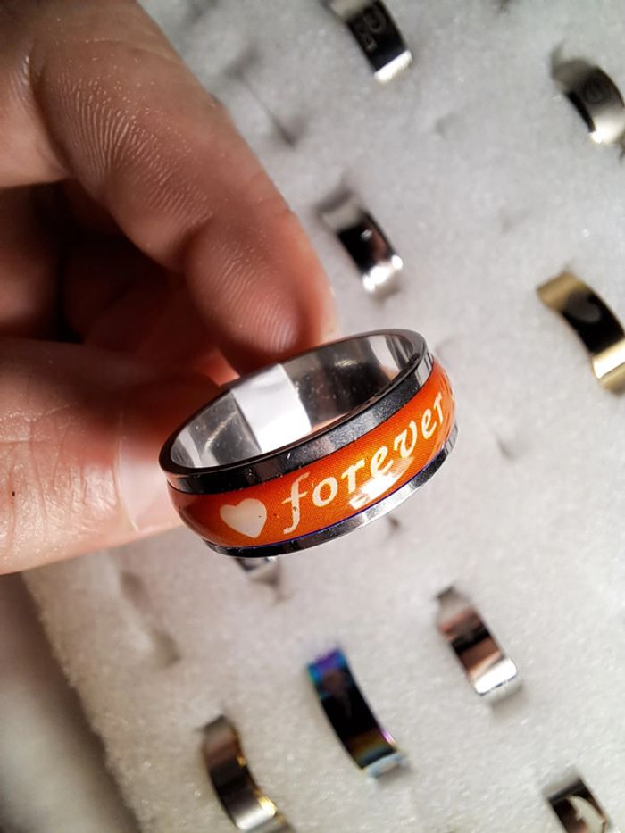 Bague acier inoxydable motifs - photo numéro 3