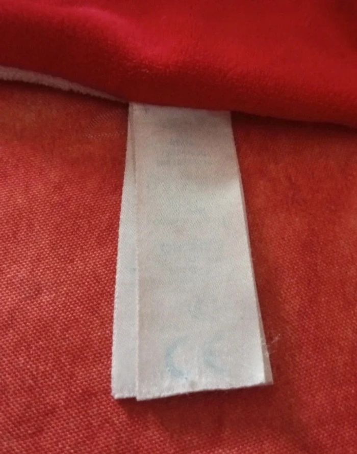 Doudou lapin Obaïbi rouge et gris à rayures - photo numéro 6