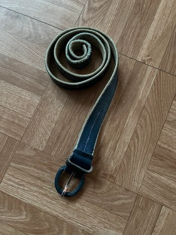 Ceinture bleu en cuir Alain Manoukian