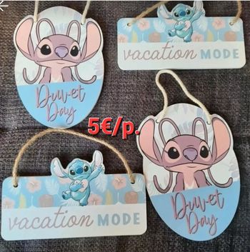 Plaque disney stitch ou angel