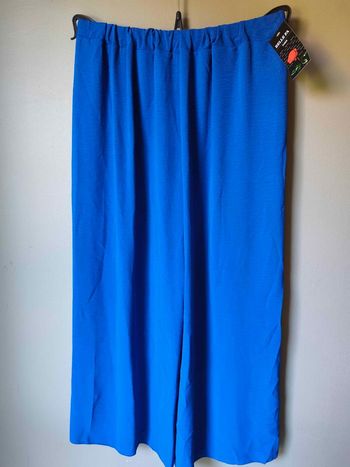 Pantalon élégant Bleu roi/electrique coupe droite fluide Taille 36 au 44