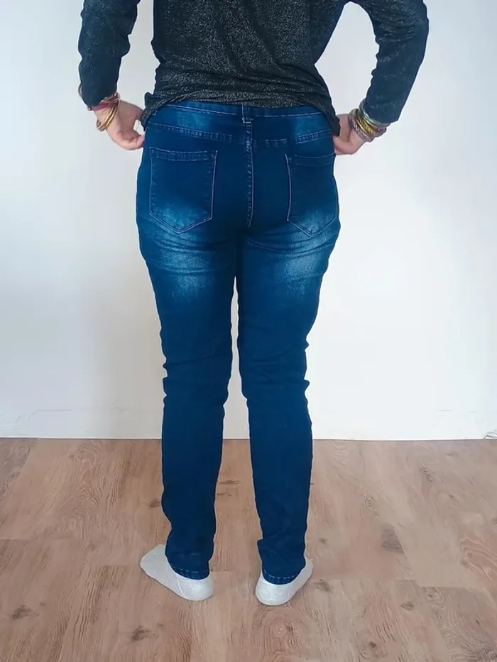 jeans delavé stretch L - photo numéro 2