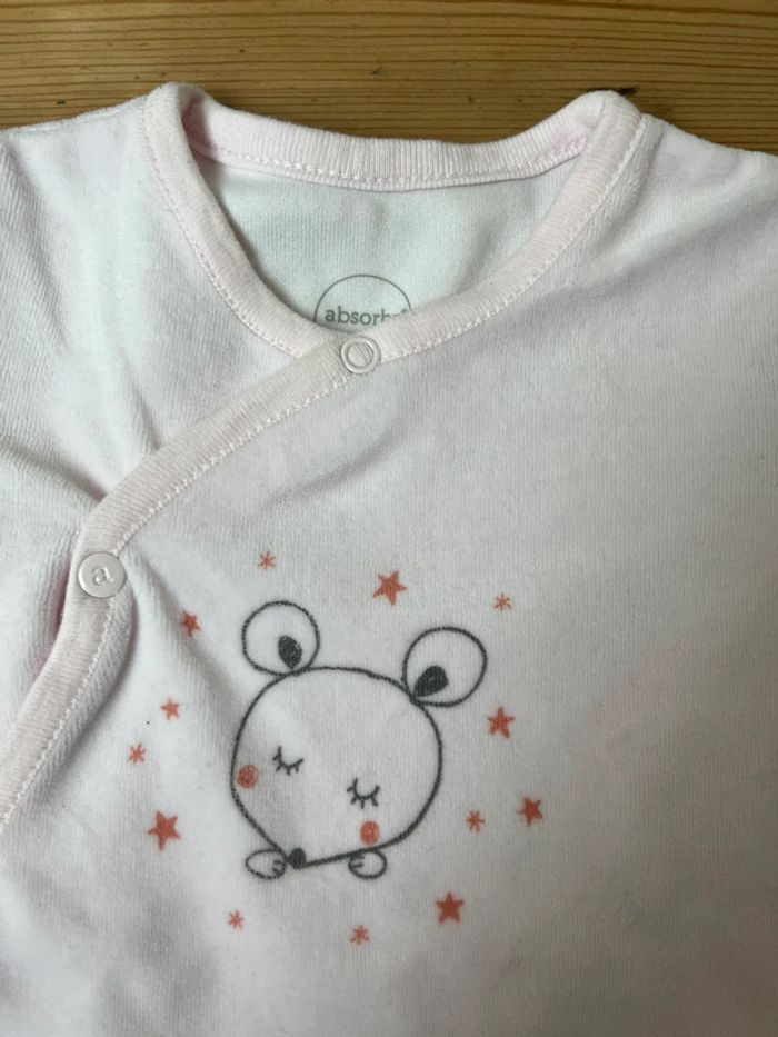 Lot de deux pyjamas une pièce velours bébé fille - photo numéro 4