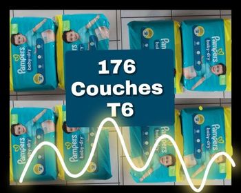 176 Couches Pampers Taille 6 Neuf