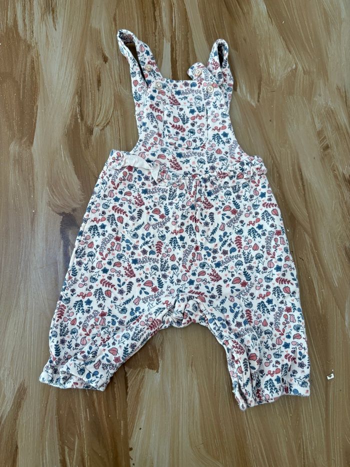 Salopette fleurs colorée 3 mois