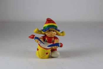 Figurine vintage Rainbow brite Kids berrie rotraud avec tambour 1980