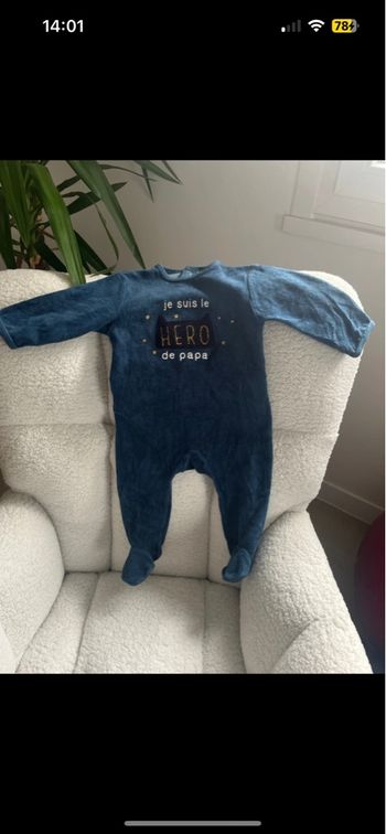 Pyjama velours bébé garçon