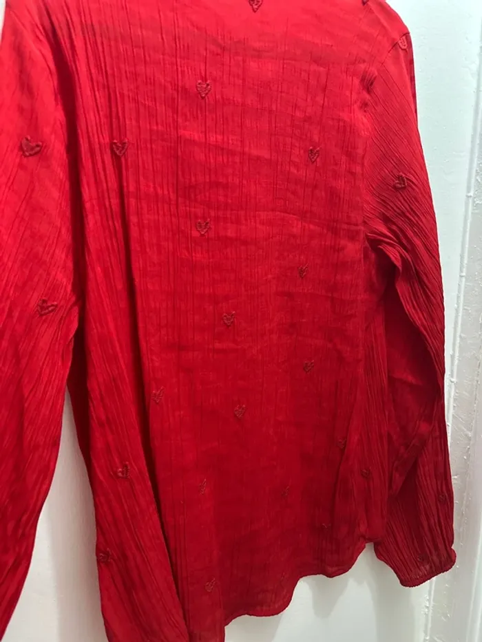 Chemise rouge à cœur - photo numéro 4