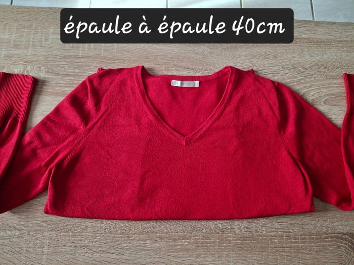 Pull rouge tl - photo numéro 3