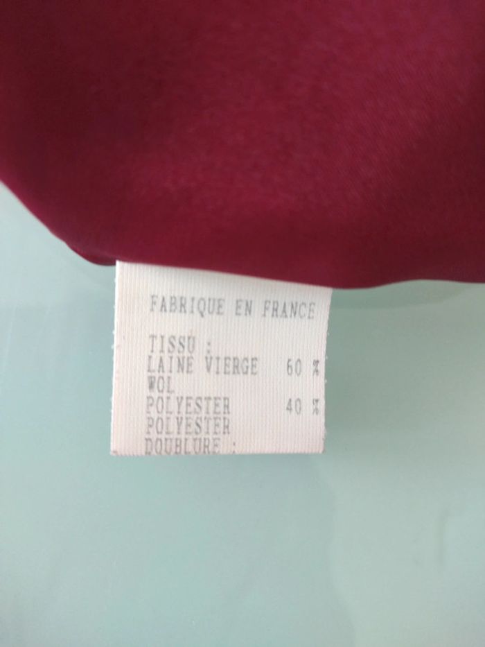 Veste blazer tailleur habillée rouge un deux trois vintage - photo numéro 7