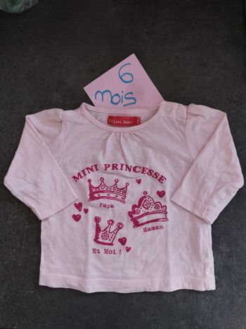 T-shirt "Mini princesse" 6 mois