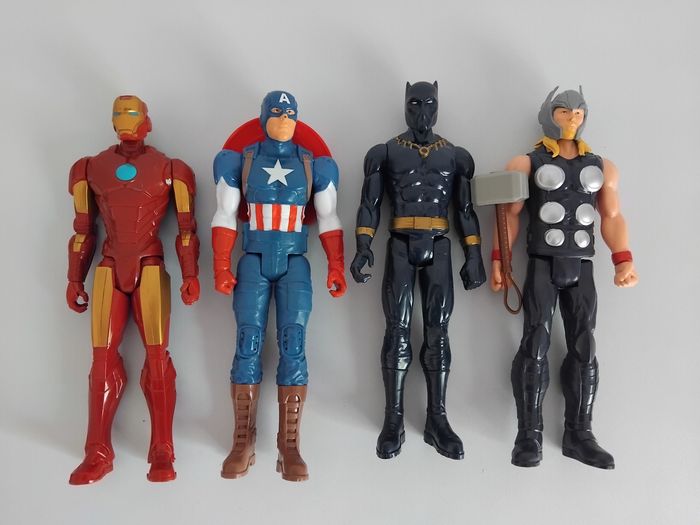 Avengers Titan Hero Lot 7 Figurines 30 cm Complet – Marvel super-héros Iron Man Black Widow Thor Loki Captain America Spider-Man Black Panther ⚡️ - photo numéro 4